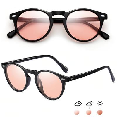 Feisedy Color Polarized Outdoor UV400 UV Ultra Light Color Čočky Výměnné kulaté brýle B1137 Pánské sluneční brýle, stmívání, výměna, sluneční brýle,