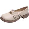 Vintage Mary Jane kleine Lederschuhe Damen Frühling und Herbst 2025 neu vielseitig runde Spitze japanisch jk bequem rutschfest Einzelne Schuhe Damen