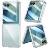 Case for Samsung Galaxy Z Flip 7, Transparent Shockproof Hard Protection + Tempered Glass