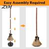 Realistic Silk Witch Broom Electric Toy, with Touch Activated Swinging Prop, Retro Movie Style Broomstick Straw Broom, for Halloween Party Courtyard