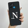 For Infinix Smart 6 Plus Case Infinix Smart6 Plus Phone Case X6823C Cute Initial Letters Square Soft Silicone Back Cover Fundas