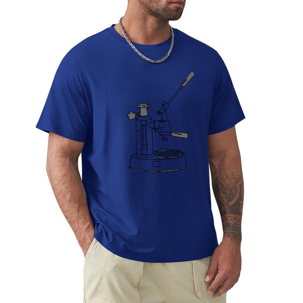 La Pavoni Europiccola T-Shirt Übergrößen T-Shirts Schwarzes T-Shirt Herrenbekleidung