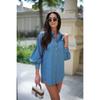 2026 Spring and Autumn New Women's Fashion Solid Color Washed Denim Long Sleeve Simple Shirt Top