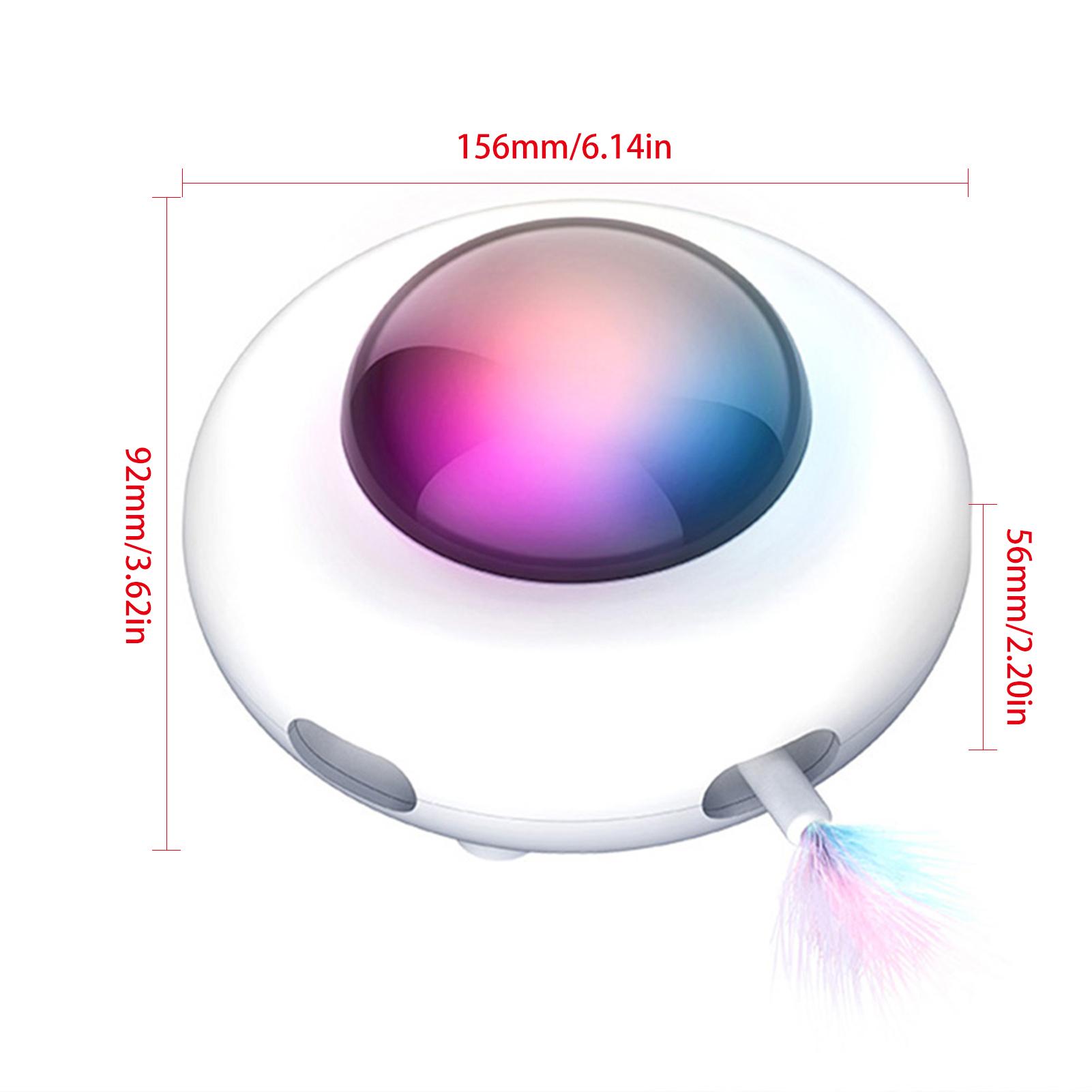 

Automatic Cat Toy Electric Smart Gravity Self Entertaining Feather Wand Pet Toy for Cat Lovers белый