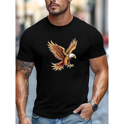 Plus Size unisex'S T-Shirt, Relaxed Casual, Easy Fashion, unisex'S Soaring Eagle Summer Casual Round Neck Short Sleeve T-Shirt