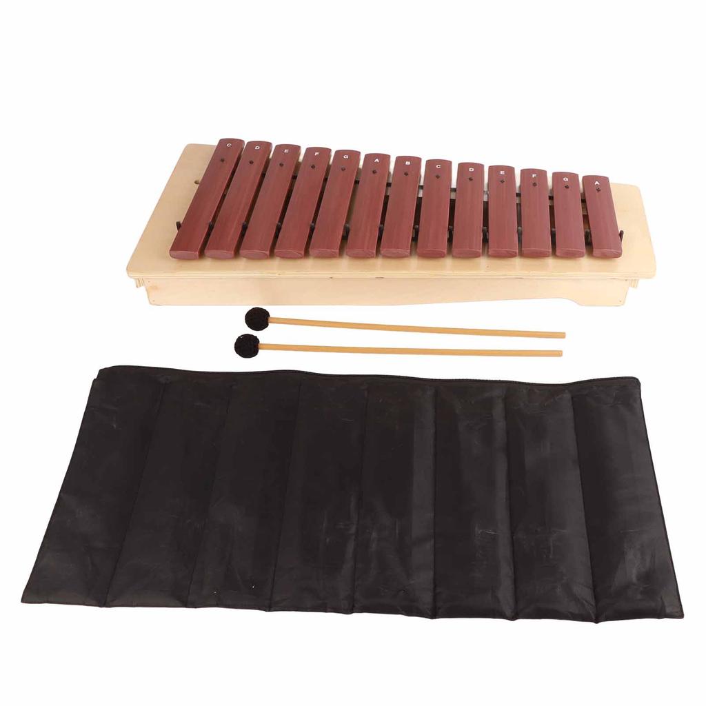 Xylophone Wooden 13 Tone Box Type High Pitch Pine Music Orff Percussion Instrument for Kids