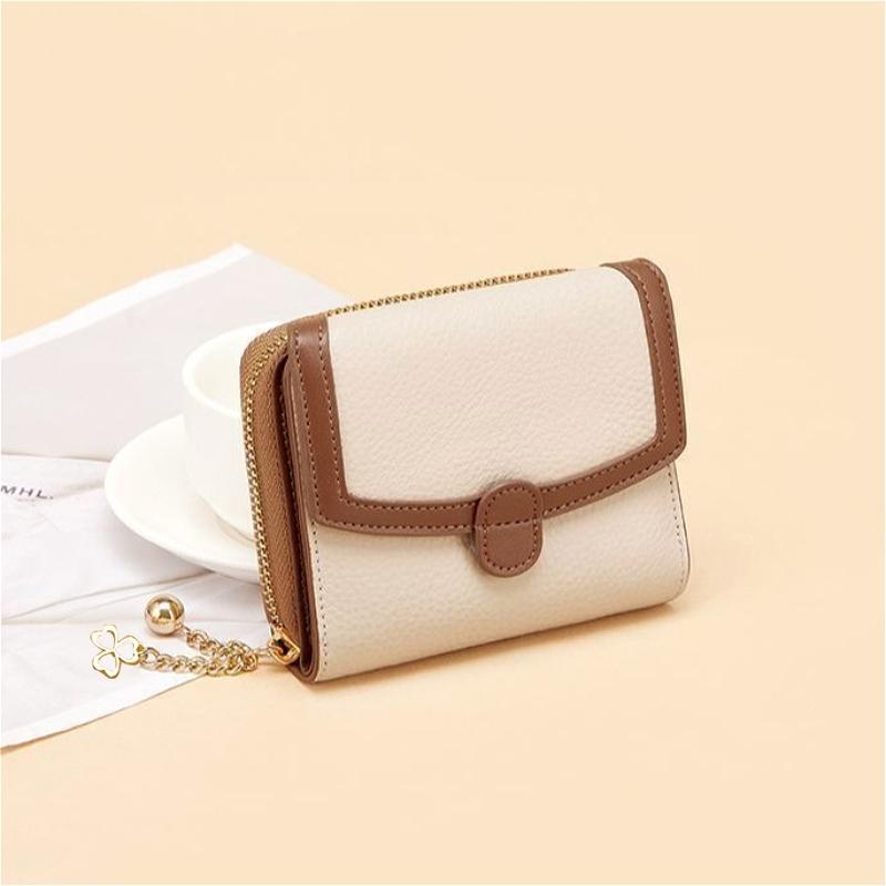 Women’s Short Wallet PU Leather Bifold Wallet with Zipper Coin Pocket Card Holder Compact Clutch Purse RFID Blocking Small Lady Wallet