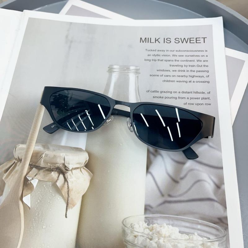 Vintage Fashion Metal Small Frame Cat Eye Sunglasses Women For Men Sun Glasses Punk Luxury Brand Designer Hip Hop Eyeglasses