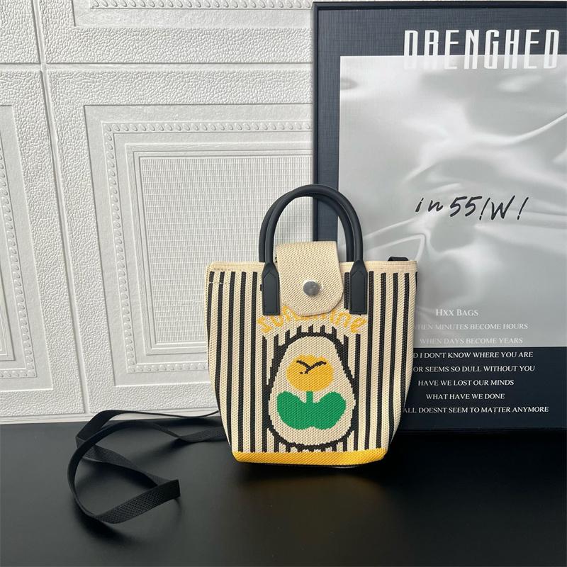 Mobile Phone Bag Crossbody Women'S High-End  Versatile Cute Cartoon Knitted Handbag Coin Handbag