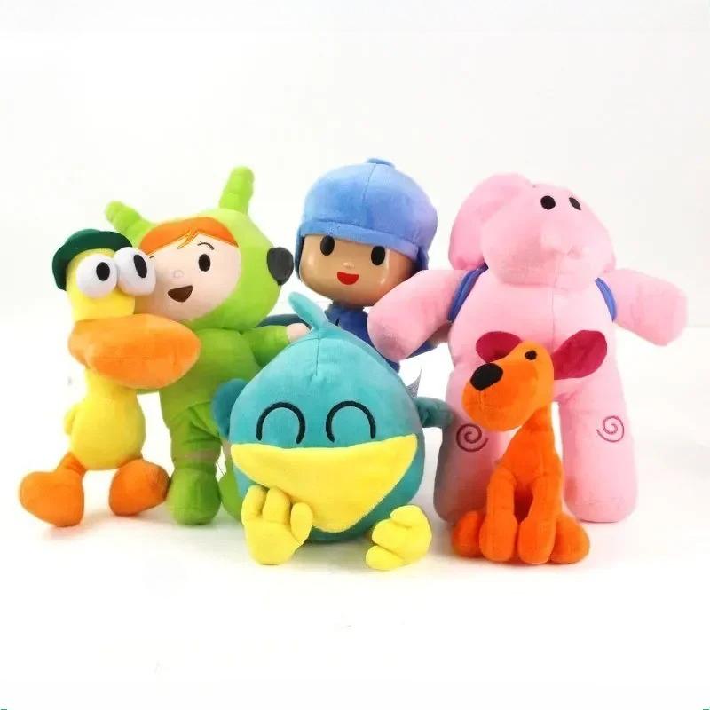 New Cute Plush Toy Childe Leisurely Pocoyo Plush Barto Duck Puppy Lula Aili Elephant Doll Birthday Gift Holiday Gift
