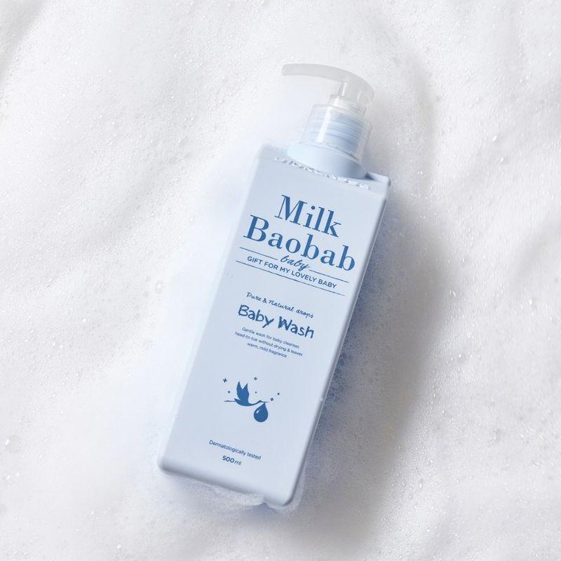 Milk Baobab Baby & Kids Shampoo/ Body Wash 500ml, Nourishing, Moisturizing, Korean Cosmetics, Kbeauty