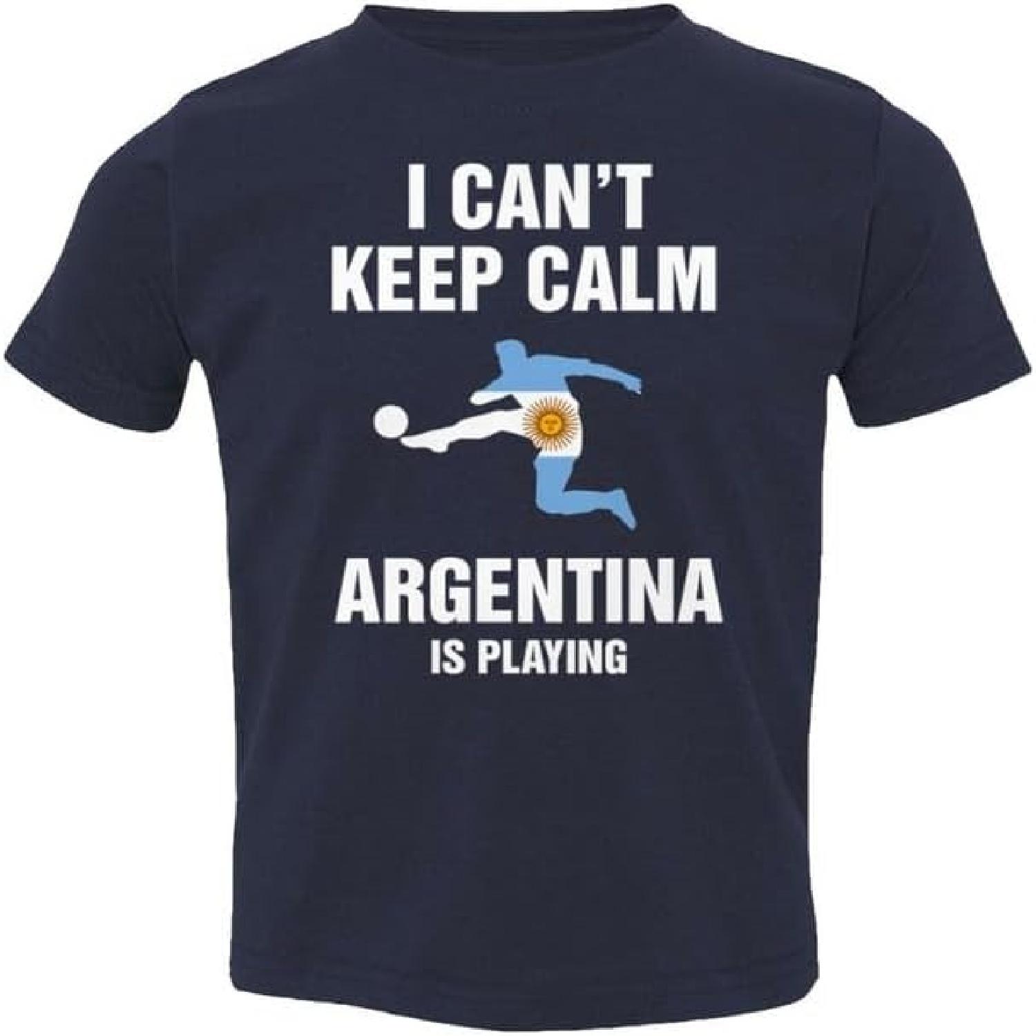 I Cant Keep Calm - Argentina is Playing Soccer Fans Toddler T-Shirt S разноцветный