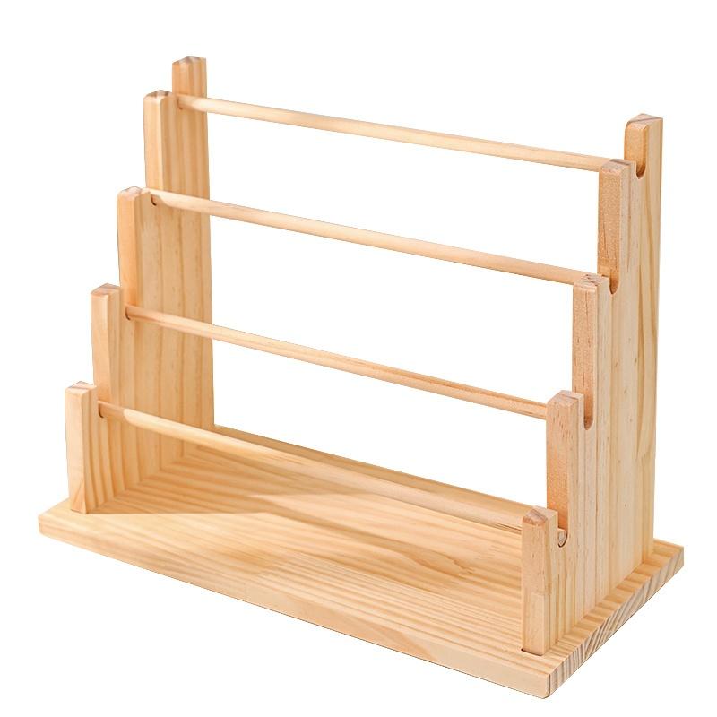 Suporte de Exibição de Rack de Armazenamento de Tiara de Madeira 2 Camadas Uso Doméstico Acessórios de Cabelo Joias Exibidor de Tiara Armazenamento de Joias