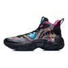 Li-Ning Air Strike Shock Absorption Non-Slip Wear-Resistant Support Mid-Top Basketball Shoes Men Basketball Shoes Black Multicolor ABPR067-2