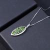 Gb 5 .45ct Natural Chrome Diopside Pendant 100 %925 Sterling Sliver Marquise Vintage Necklace For Women Fine Jewelry
