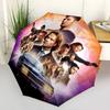 1 PC Automatic Folding Umbrella - Supernatural Pattern Portable Foldable Design With 8 Ribs Christmas Birthday Gifts