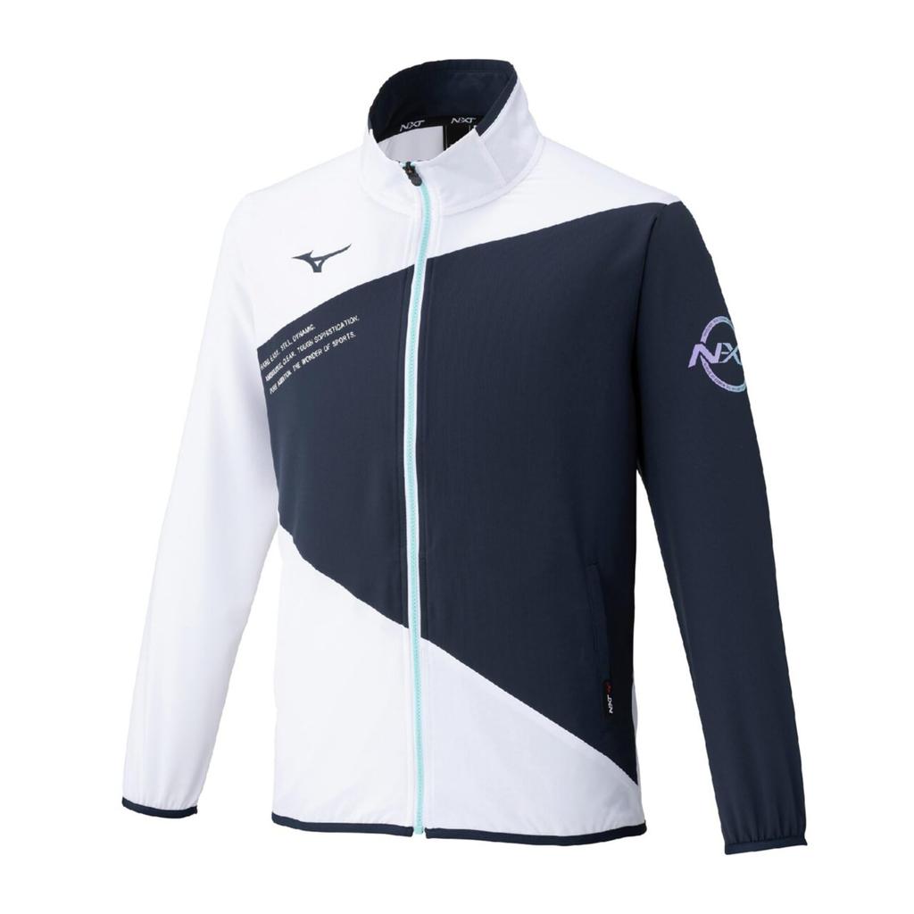 Training Wear Move Cross Jacket Sweat Absorbent Quick Drying Stretch Material 32JCC220 White [Mizuno] N-XT