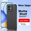 Compatible with Honor X60 GT Phone Case, Full Coverage Frosted Soft Anti-Drop Protective Cover - Matte Black
