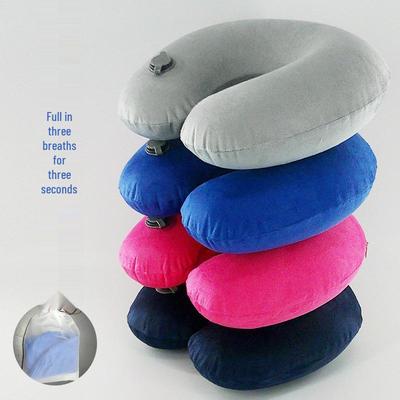 Big Mouth Plush U-shaped Inflatable Travel Neck and Backrest Pillow