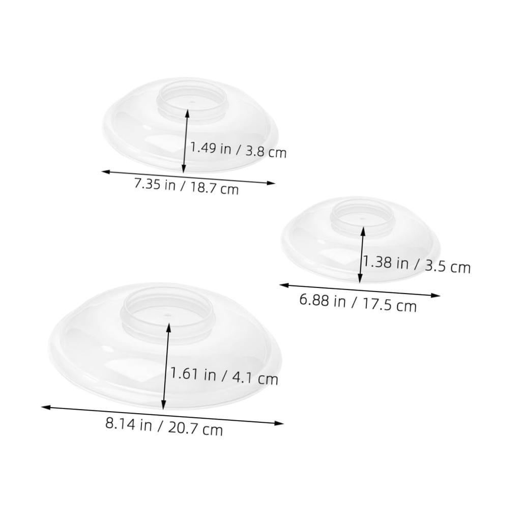 Mipcase 3-teiliger Mikrowellen-Heizdeckel, Mikrowellen-Lebensmittelabdeckung, Mikrowellenherd-Abdeckung, Mikrowellen-Geschirrabdeckung, Transparenter Kunststoff, Wiederverwendbar