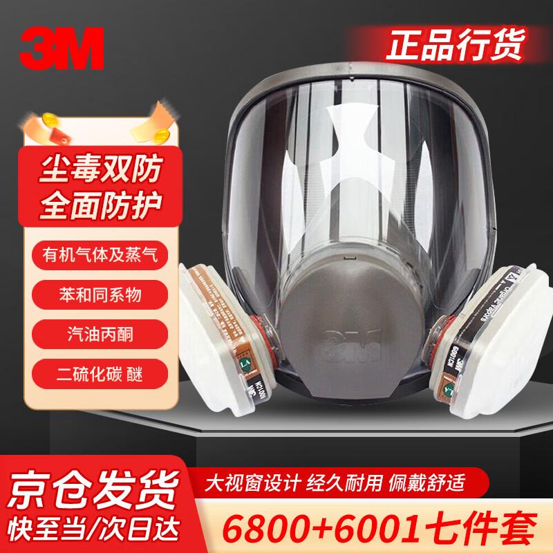 3M 6800 Full Face Respirator with 6001 Organic Vapor Cartridges Medium