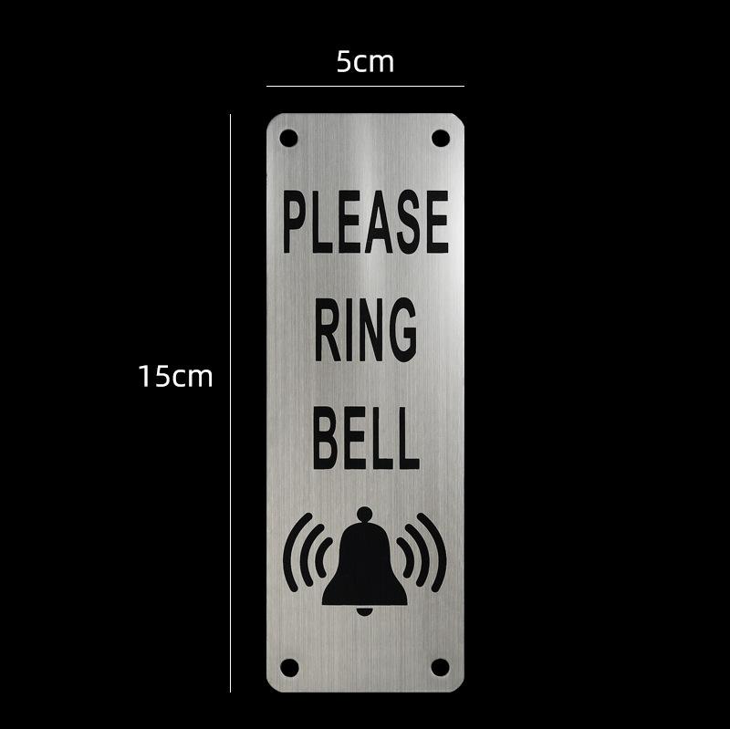 Brushed Aluminum Surveillance Sign Metal Safety Plate Anti-rust Stainless Steel Nameplate Durable Warning Label Outdoor