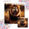 New Arrival 5D DIY Full Circle Diamond Painting "Lion" Embroidery Cross Stitch Home Decor Gift