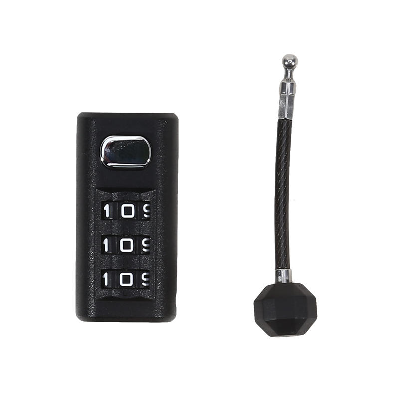 

Mini Portable 3 Digit Combination Lock Resettable Travel Luggage Zipper Padlock for Backpack Dorm Cabinet Security чорний