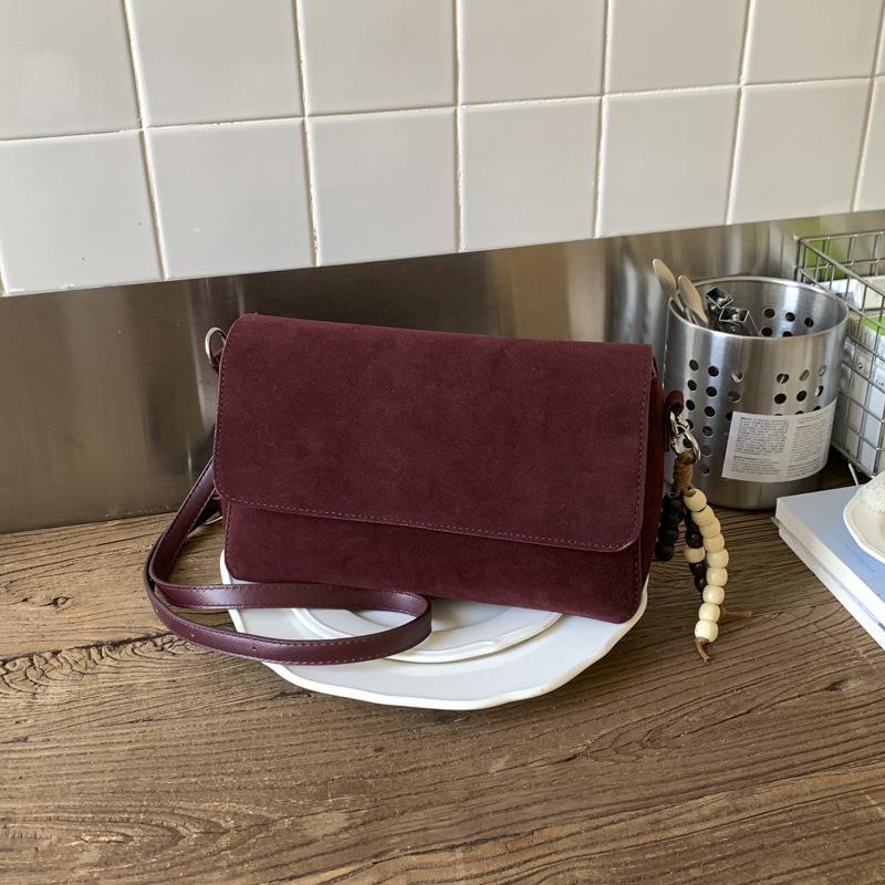 Französischer Stil Textur Kleine Quadratische Taschen Damen Herbst Retro Kunstwildleder Vielseitige Umhängetasche 2026 Temperament Dame Handtaschen