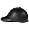 Men's Spring & Autumn Leather Duckbill Cap - Goatskin, Thin Style, Warm for Middle-Aged & Elderly, Casual Outdoor Hat