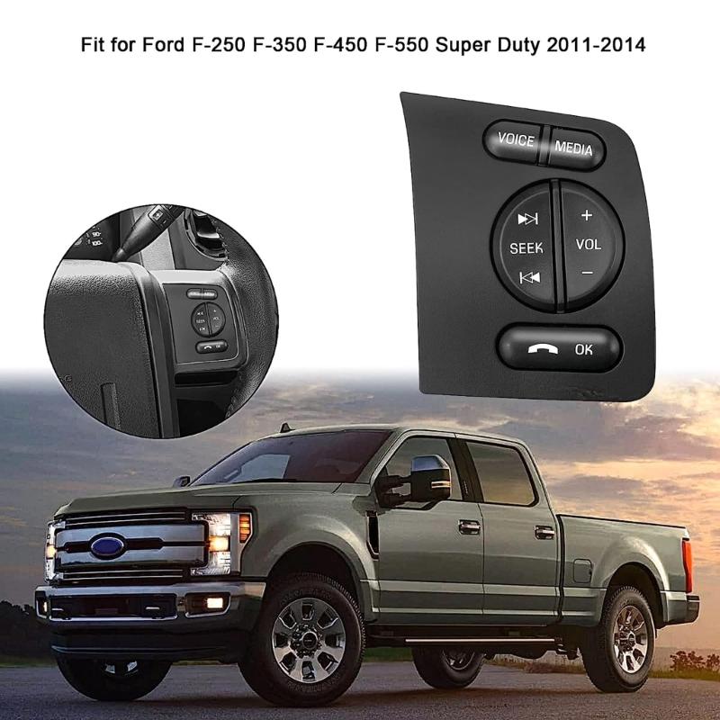 Multifunction Steering Wheel Control Switches Button For 0 F-350 F-450 F-550 Replaces OEM BC3Z9C88CA