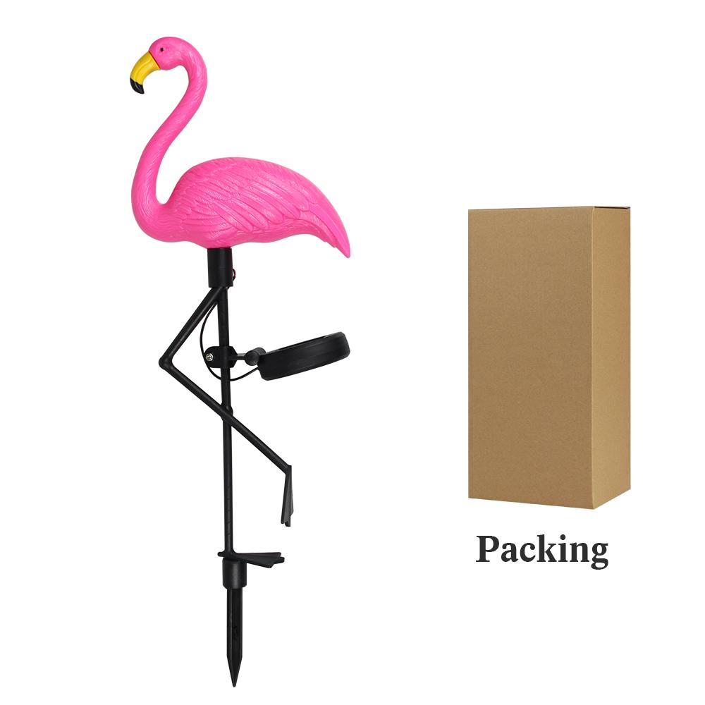 Solar Flamingo Light LED Outdoor Courtyard Lamp Garden Light Waterproof Stake Light Pathway Decor Solar Patio Ground Lantern