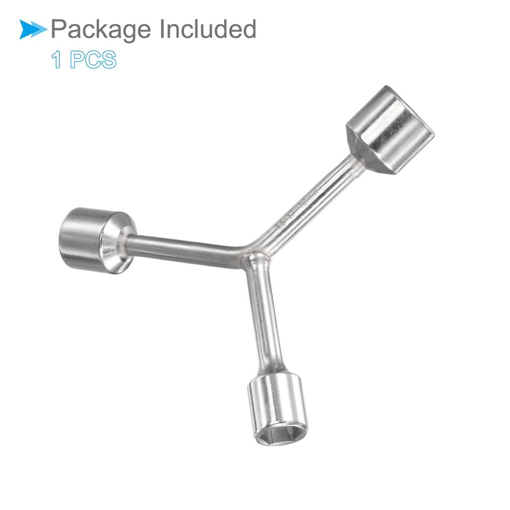 CoCud Socket and 19mm Hex Spanner Repair Tool Bicycle Maintenance and 1 Piece Y-Type 3-Way Wrench, 14mm, 17mm, Lengths, CR-V Y-Type (Application