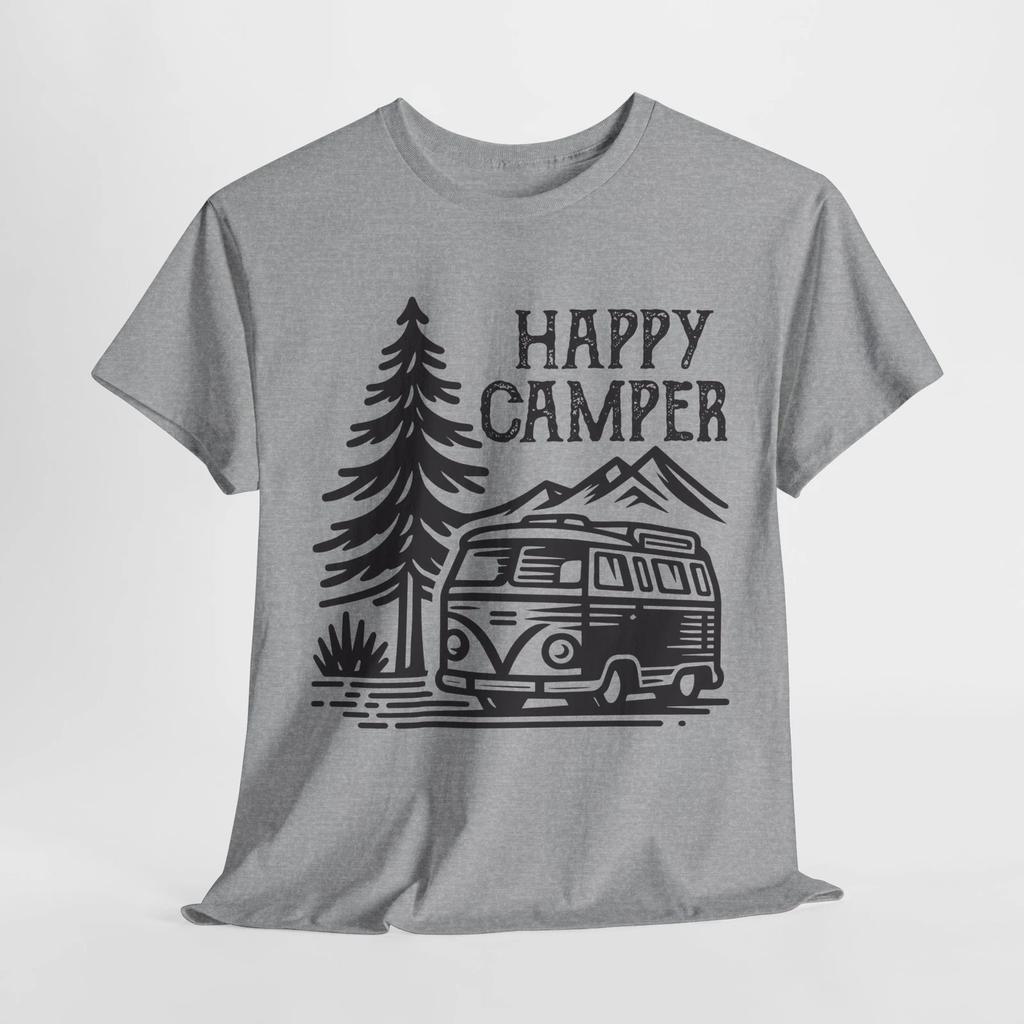 Mountain T-shirt Tops Tees Unisex | Adventure Hiking Tee | Happy Camper Shirt