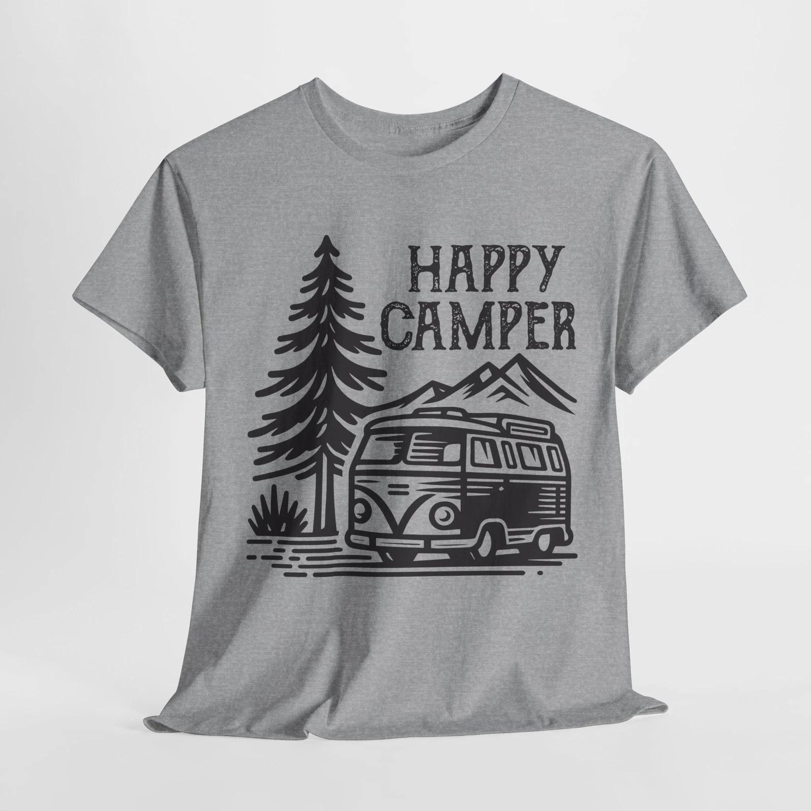 Mountain T-Shirt | Adventure Hiking Tee | happy camper Shirt 3XL