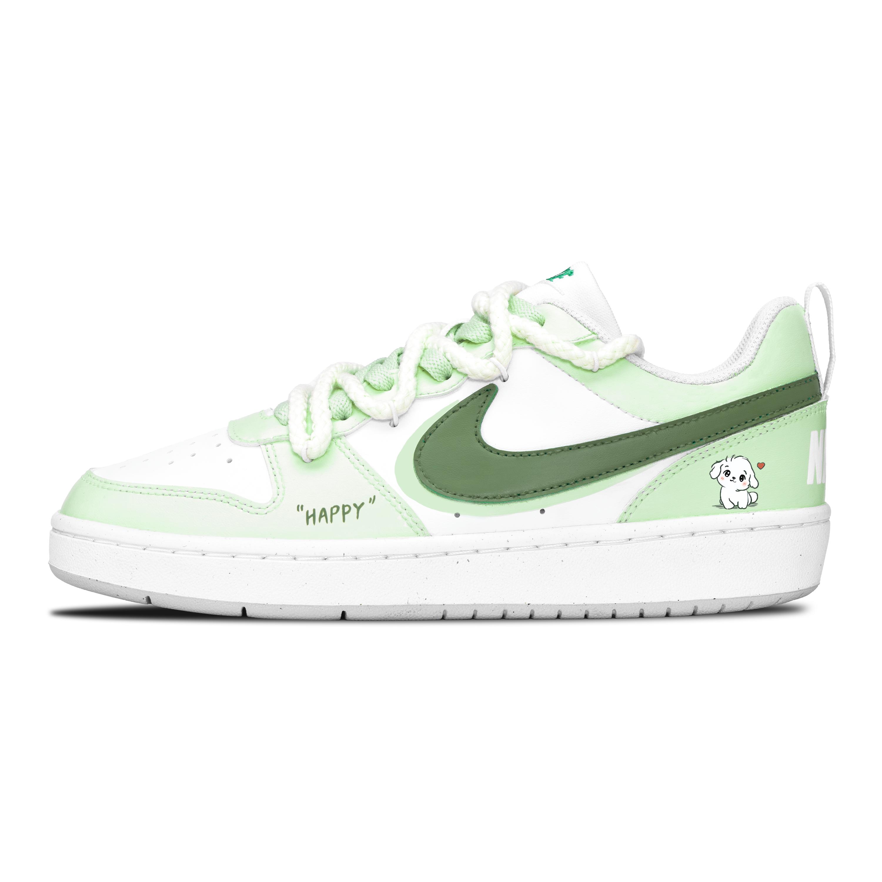 

Nike Court Borough Slip Resistant Abrasion Resistant Low top Skateboard Shoes GS Light Green DV5456-109(Team351-3) 38.5