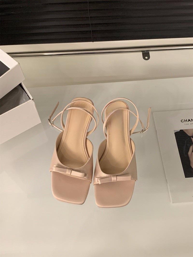 

Французские босоножки на толстом каблуке серебристые с тонкими ремешками туфельки феи 2024 новинка лето с юбкой бантом римские туфли 39 розовый