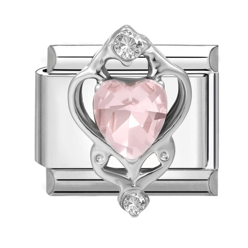 Shell Starfish Star Rose Flowers Heart Crown Zircon Italian Charm Links Fit 9mm Stainless Steel Bracelet Women DIY Making Gifts