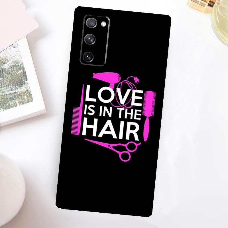 

Hair Stylist Hairdresser Phone Case For Samsung Galaxy S23 S24 Ultra S22 S20 S21 FE Note 20 10 S8 S9 S10 Plus Cover Galaxy S21 Plus