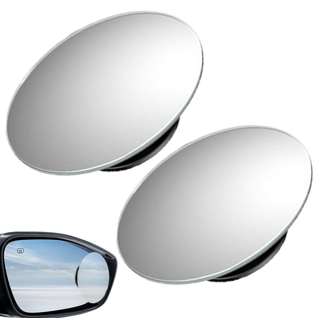 Tuyhnj Convex Mirror, Car, Side Mirror, Blind Spot, Auxiliary Observation Mirror, 2 Pack, Adjustable
