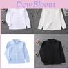Uniform Long Sleeve Shirt With Pleated Front For Student Fashion
