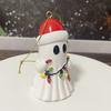 Christmas Ghost Pendant Resin 3D Ghost Hanging Ornament Mini Santa Hat