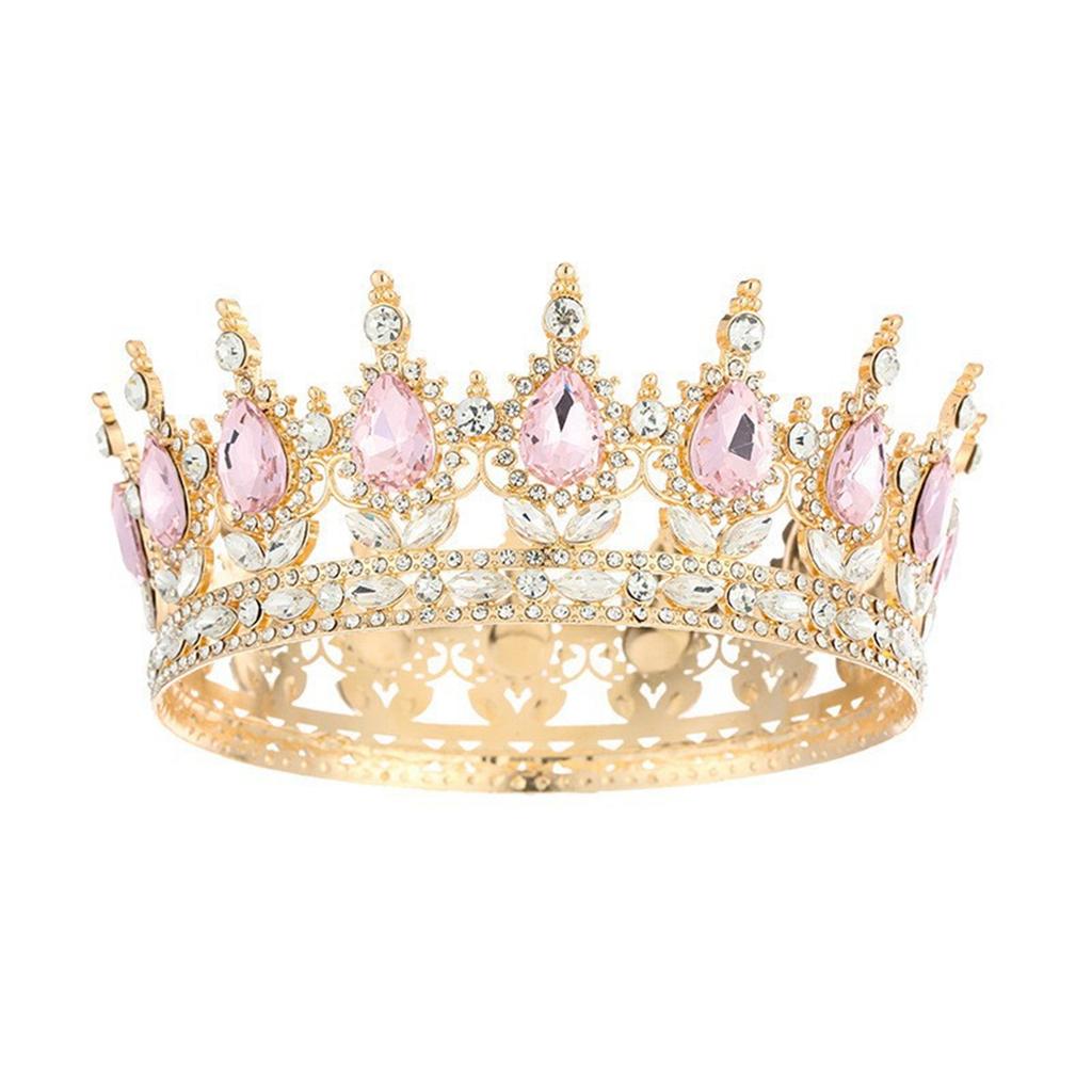 Women's Crown Adults Sparkling Headband Alloy Rhinestones Costume Hairpieces for Weddings Birthdays Proms and Pageants