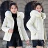 Removable Cap Cotton-padded Coat Women's Short Winter Thickened Big Fur Collar Jacket