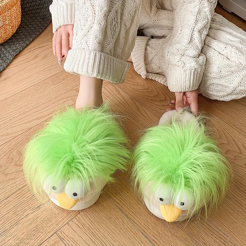 Energetic Young for Man Style, Whimsical Design, Warm and Cold-Resistant, Comfortable Men's Indoor/Outdoor Wearable Slippers
