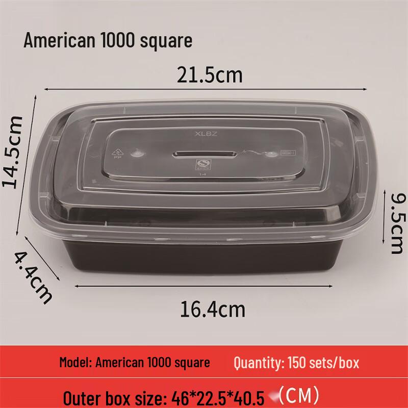 Disposable American Rectangular Takeout Boxes