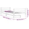 Children s Bed with Drawers Black 90x200 cm Solid Pine Wood