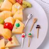 8Pcs Christmas Fruit Picks Cartoon Shape Design Adorable Fun Colorful Reusable Fruit Forks Home Supplies
