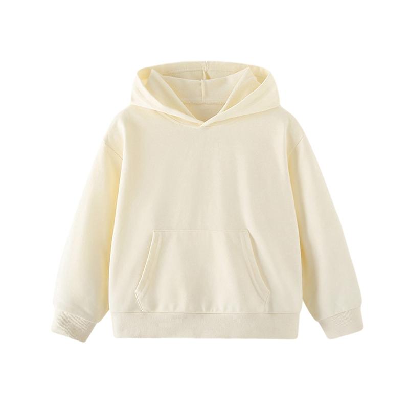 Sweat à capuche unicolore pour enfants de 2 à 10 ans