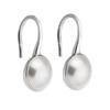 100% 925 Sterling Silber Schmuck Ohrring Weiß Kristall Perle Leuchtende Tröpfchen Ohrringe Hochzeit Party Geschenk